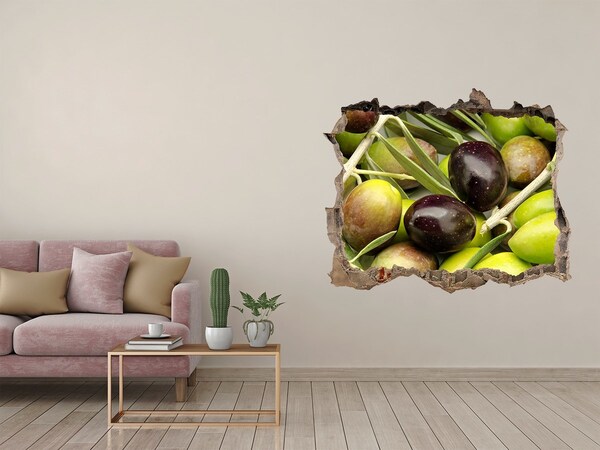 Autocolant un zid spart cu priveliște Măsline în beton