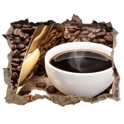 Fototapet un zid spart cu priveliște Cafea în inima naturii