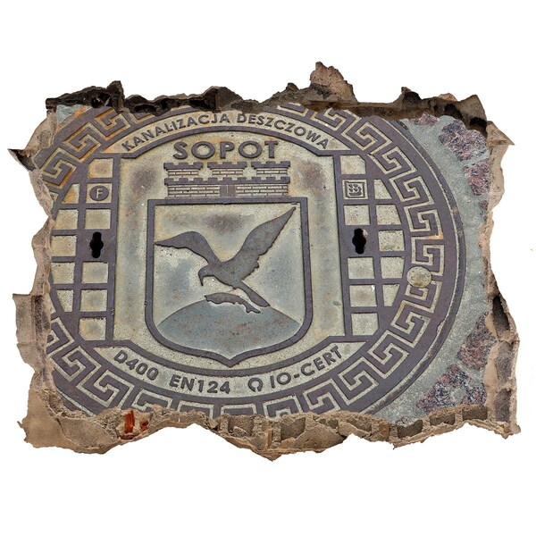Autocolant autoadeziv gaură Sopot – Acoperire canalizare municipală