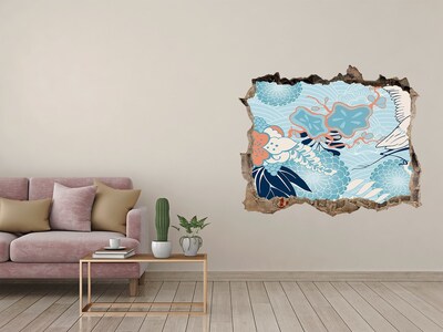 Autocolant gaură 3D Lumea subacvatică a coralilor