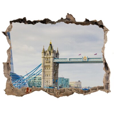 Fototapet 3D gaură în perete Thames londra