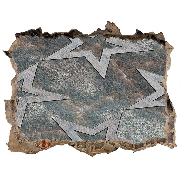 Autocolant un zid spart cu priveliște Zid spart cu stele