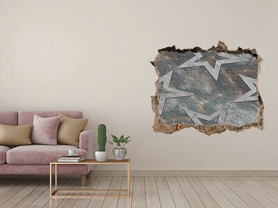 Autocolant un zid spart cu priveliște Zid spart cu stele
