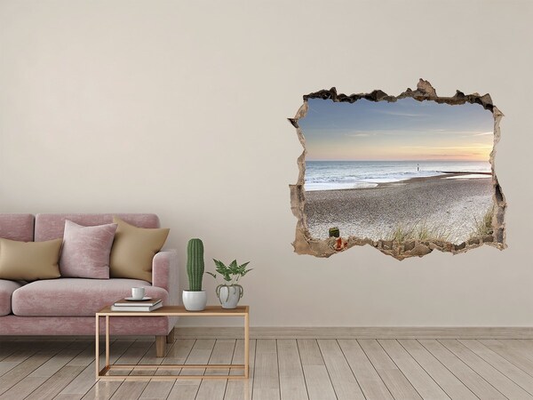 Fototapet 3D gaură în perete Apus de soare și dune de nisip