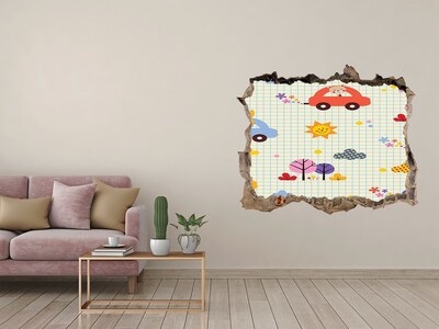 Fototapet un zid spart cu priveliște O lume a copiilor plină de bucurie