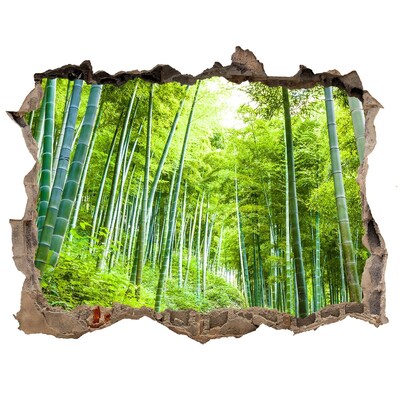 Autocolant gaură 3D Pădure de bambus
