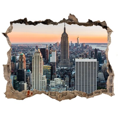 Autocolant gaură 3D New york