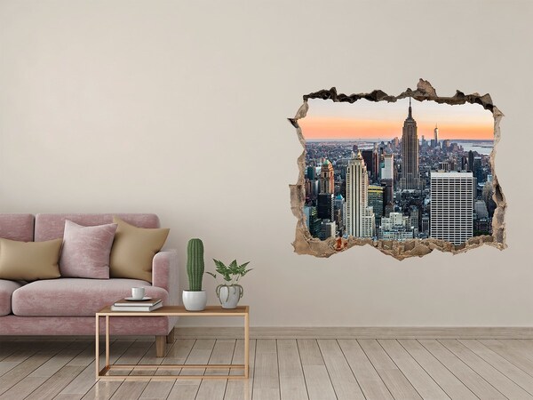 Autocolant gaură 3D New york