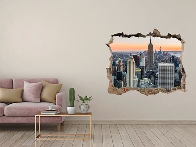 Autocolant gaură 3D New york