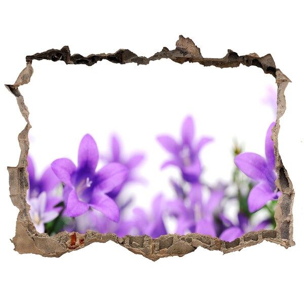 Autocolant 3D gaura cu priveliște Clopote violet
