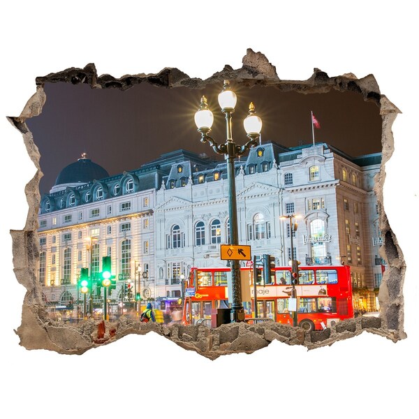 Autocolant de perete gaură 3D Londra timp de noapte