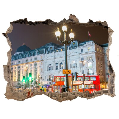 Autocolant de perete gaură 3D Londra timp de noapte