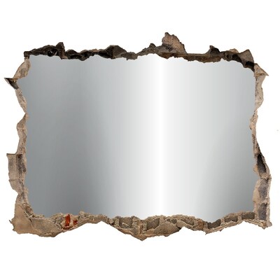 Autocolant un zid spart cu priveliște Perete de oglindă spart