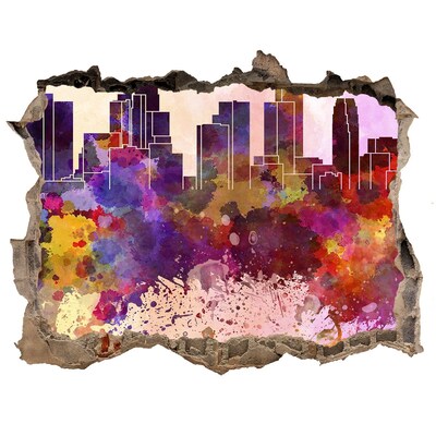 Autocolant un zid spart cu priveliște Culorile din los angeles