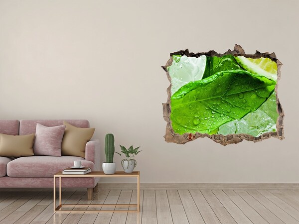 Fototapet un zid spart cu priveliște Lime de gheață