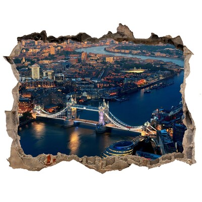 Autocolant 3D gaura cu priveliște Vedere aeriană din londra