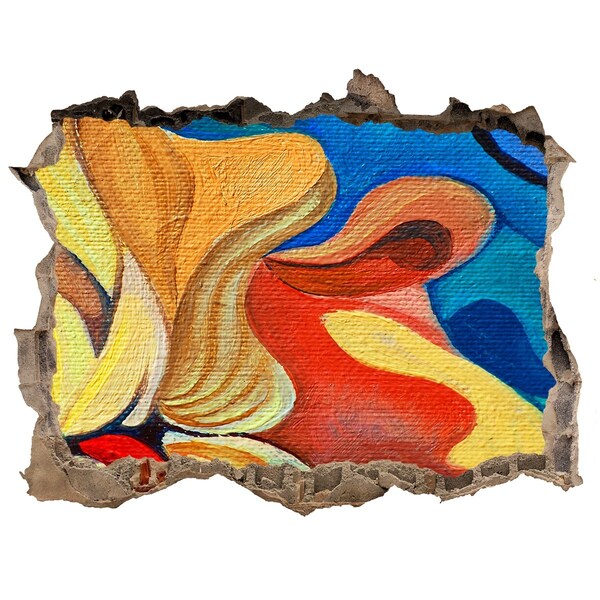 Autocolant gaură 3D O explozie florală de culoare