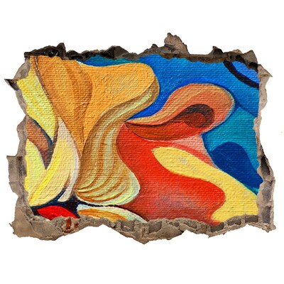 Autocolant gaură 3D O explozie florală de culoare