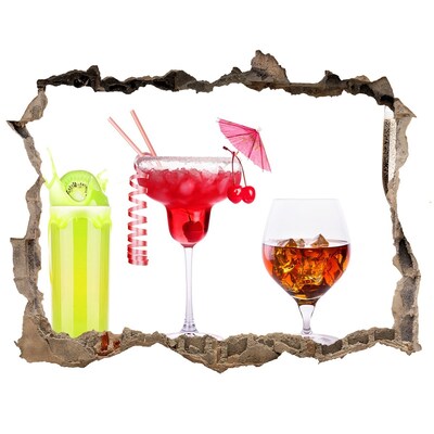 Autocolant gaură 3D Bar pe plajă