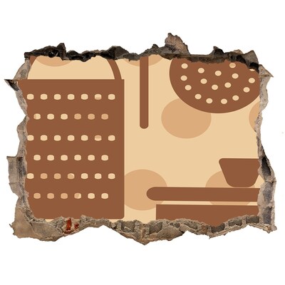 Autocolant autoadeziv gaură Interior cu motiv retro