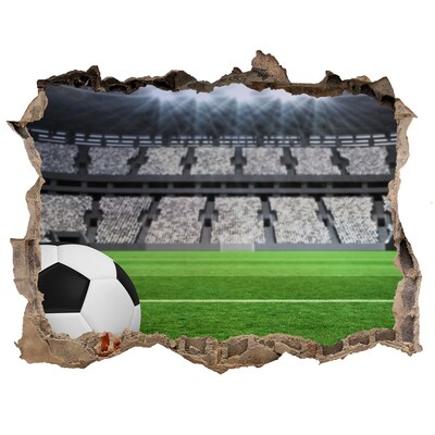 Fototapet un zid spart cu priveliște Stadion de fotbal cu o minge