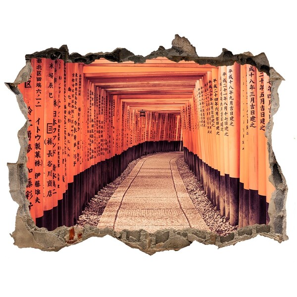 Autocolant gaură 3D Altarul Fushimi Inari
