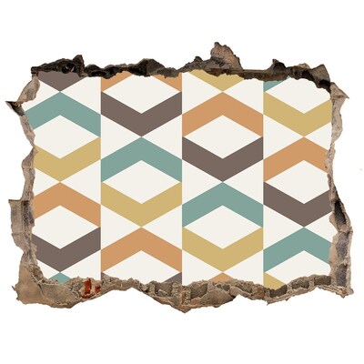 Fototapet 3D gaură în perete Modele geometrice pe perete