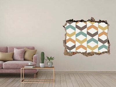 Fototapet 3D gaură în perete Modele geometrice pe perete