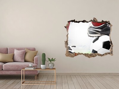 Autocolant un zid spart cu priveliște Pasiunea pentru fotbal dincolo de ziduri