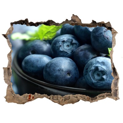 Autocolant un zid spart cu priveliște Afine într-o gaură în perete