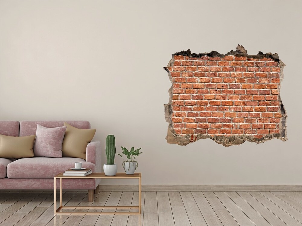 Fototapet un zid spart cu priveliște Zid de cărămidă