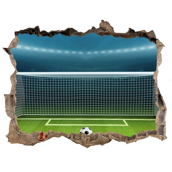 Autocolant gaură 3D Stadionul de fotbal din spatele găurii din perete