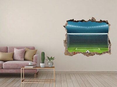 Autocolant gaură 3D Stadionul de fotbal din spatele găurii din perete