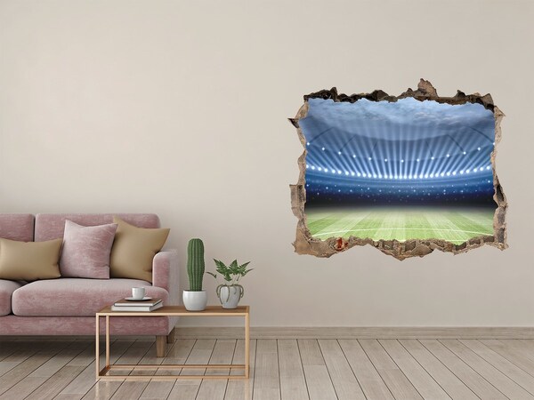 Autocolant un zid spart cu priveliște Stadionul de fotbal în acțiune