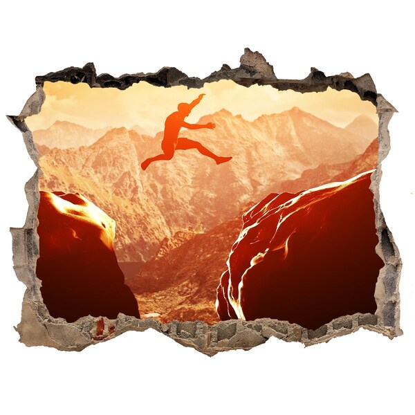 Autocolant 3D gaura cu priveliște Sari în abis