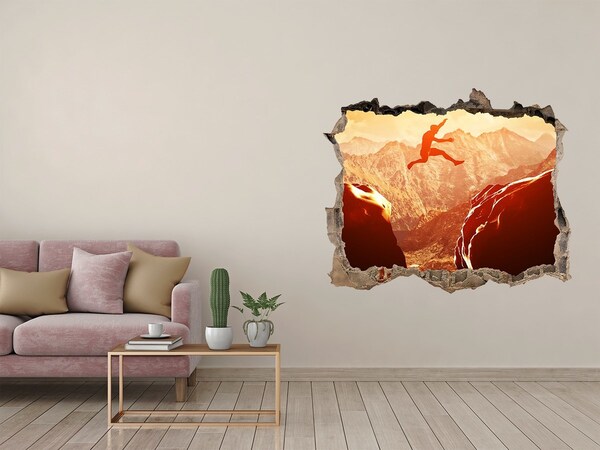 Autocolant 3D gaura cu priveliște Sari în abis