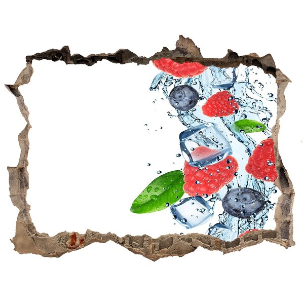 Autocolant un zid spart cu priveliște Cocktail de fructe cu gheață