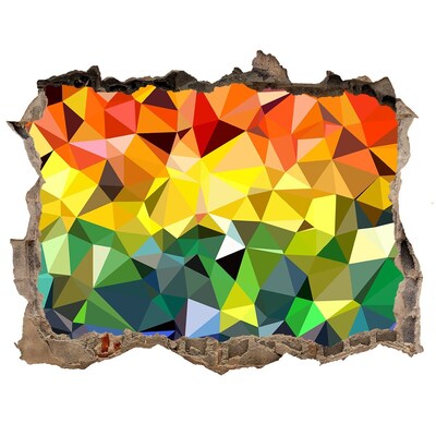 Autocolant de perete gaură 3D Gaură colorată în perete