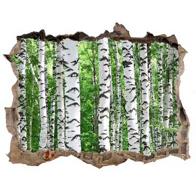 Autocolant autoadeziv gaură O oază de pădure cu gaură în perete