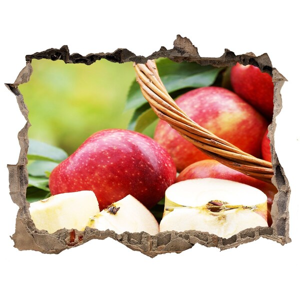 Fototapet 3D gaură în perete Mere dulci într-un coș