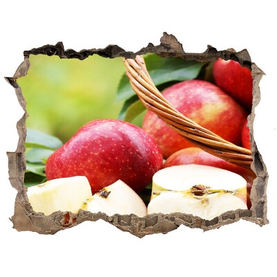 Fototapet 3D gaură în perete Mere dulci într-un coș