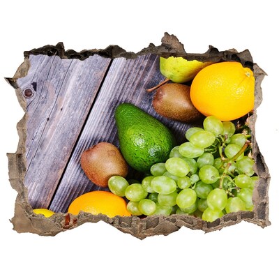 Autocolant un zid spart cu priveliște Paradisul fructelor din spatele zidului