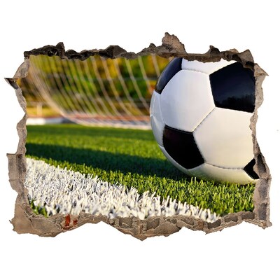 Autocolant gaură 3D Fotbal în acțiune
