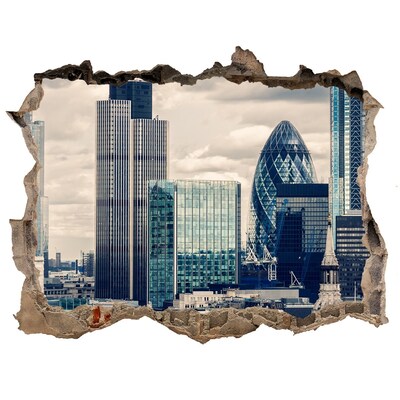 Autocolant 3D gaura cu priveliște Vedere a orașului modern