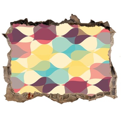 Autocolant autoadeziv gaură Valuri colorate pe perete