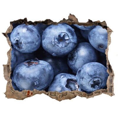 Autocolant gaură 3D Fructe de pădure în beton