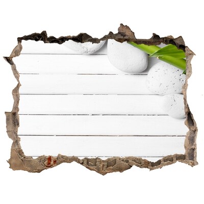 Autocolant de perete gaură 3D O oază verde în beton