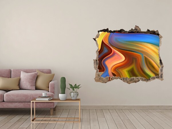 Autocolant de perete gaură 3D Abstracțiune