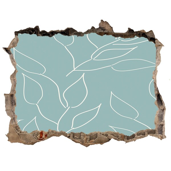 Autocolant de perete gaură 3D Perete verde cu model vegetal