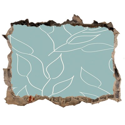 Autocolant de perete gaură 3D Perete verde cu model vegetal